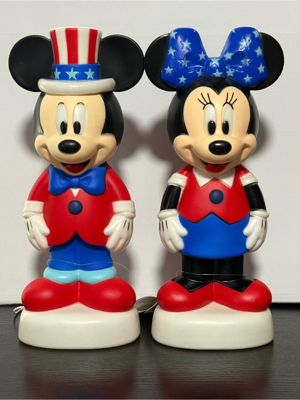 NEW! Disney 14” Patriotic Lighted Blow Molds Featuring Mickey and Minnie Mouse